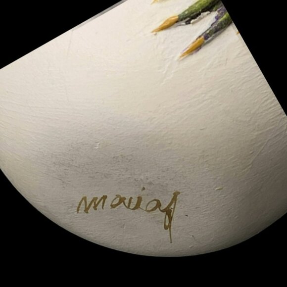 Handmade Mexican Iguana Emerging from Egg Sculpture Hand Painted Signed Macias - Picture 11 of 11